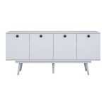 Μπουφές Salonde pakoworld λευκό μελαμίνης-λευκό pp πόδι 180x40x82.6εκ Μπουφές Salonde pakoworld λευκό μελαμίνης-λευκό pp πόδι 180x40x82.6εκ