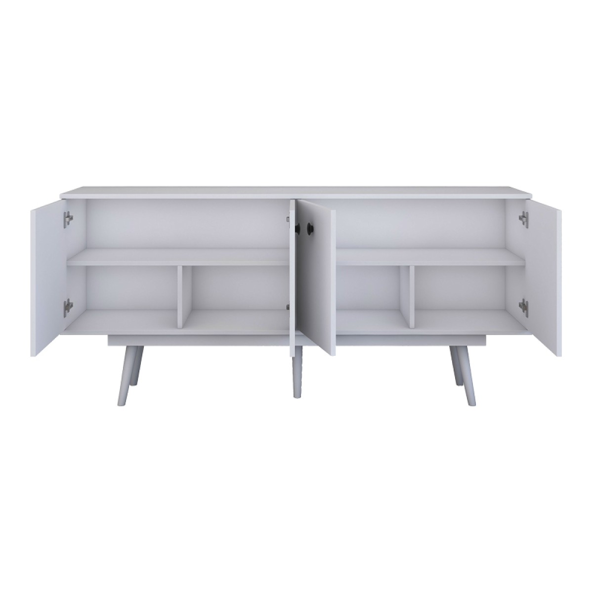 Μπουφές Salonde pakoworld λευκό μελαμίνης-λευκό pp πόδι 180x40x82.6εκ Μπουφές Salonde pakoworld λευκό μελαμίνης-λευκό pp πόδι 180x40x82.6εκ
