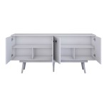 Μπουφές Salonde pakoworld λευκό μελαμίνης-λευκό pp πόδι 180x40x82.6εκ Μπουφές Salonde pakoworld λευκό μελαμίνης-λευκό pp πόδι 180x40x82.6εκ
