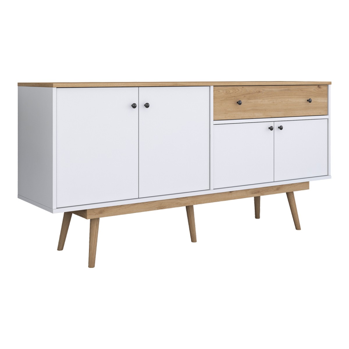 Μπουφές Satava pakoworld pp σε λευκή-καρυδί απόχρωση 180x45x87.6εκ Μπουφές Satava pakoworld pp σε λευκή-καρυδί απόχρωση 180x45x87.6εκ