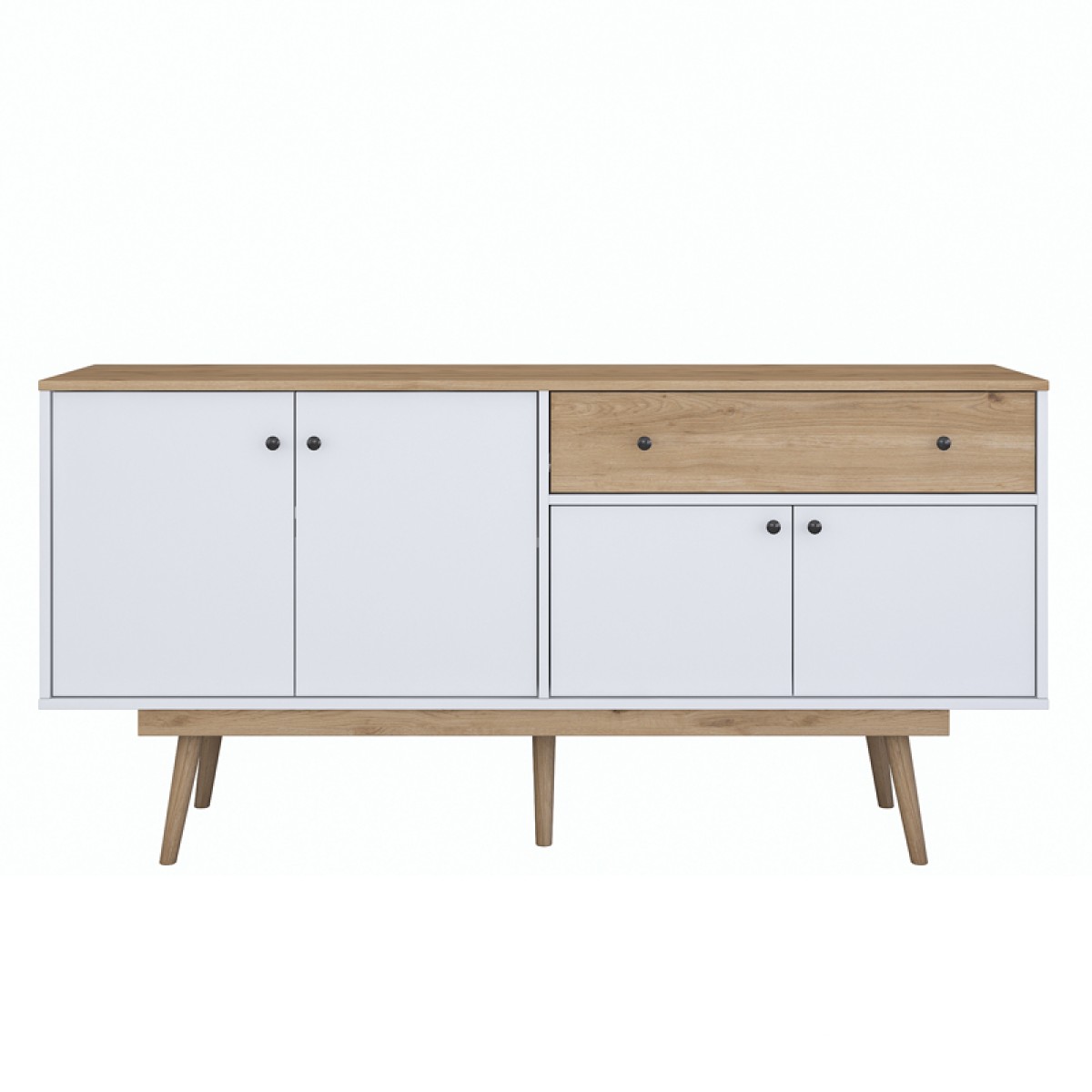 Μπουφές Satava pakoworld pp σε λευκή-καρυδί απόχρωση 180x45x87.6εκ Μπουφές Satava pakoworld pp σε λευκή-καρυδί απόχρωση 180x45x87.6εκ