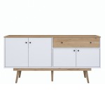 Μπουφές Satava pakoworld pp σε λευκή-καρυδί απόχρωση 180x45x87.6εκ Μπουφές Satava pakoworld pp σε λευκή-καρυδί απόχρωση 180x45x87.6εκ