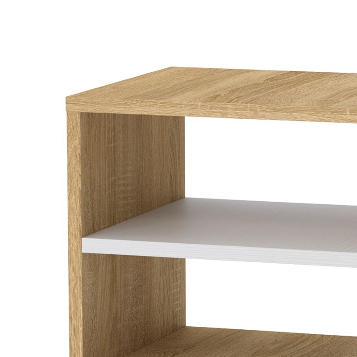 Κομοδίνο Mason pakoworld sonoma-λευκό 40x32x40εκ Κομοδίνο Mason pakoworld sonoma-λευκό 40x32x40εκ
