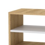 Κομοδίνο Mason pakoworld sonoma-λευκό 40x32x40εκ Κομοδίνο Mason pakoworld sonoma-λευκό 40x32x40εκ