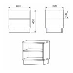 Κομοδίνο Mason pakoworld sonoma-λευκό 40x32x40εκ Κομοδίνο Mason pakoworld sonoma-λευκό 40x32x40εκ