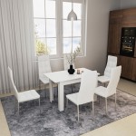 Τραπέζι Quiin pakoworld επεκτεινόμενο λευκό 120-174x70x73.5εκ Τραπέζι Quiin pakoworld επεκτεινόμενο λευκό 120-174x70x73.5εκ