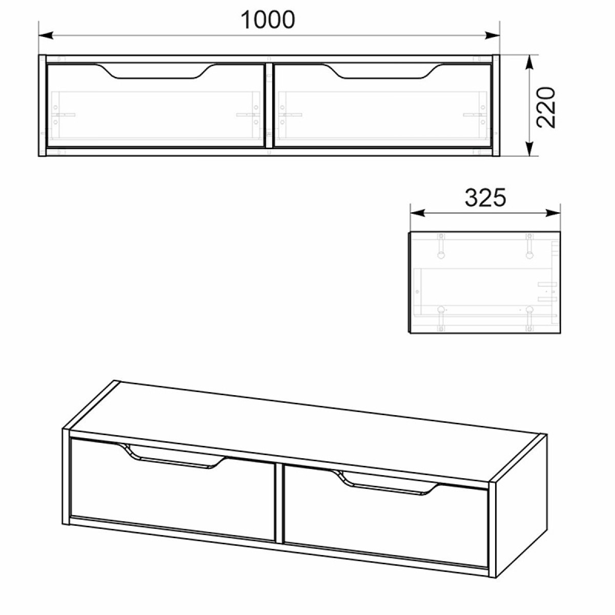 Κονσόλα επιτοίχια Alberto pakoworld σε wenge απόχρωση100x32.5x22εκ