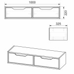 Κονσόλα επιτοίχια Alberto pakoworld σε wenge απόχρωση100x32.5x22εκ