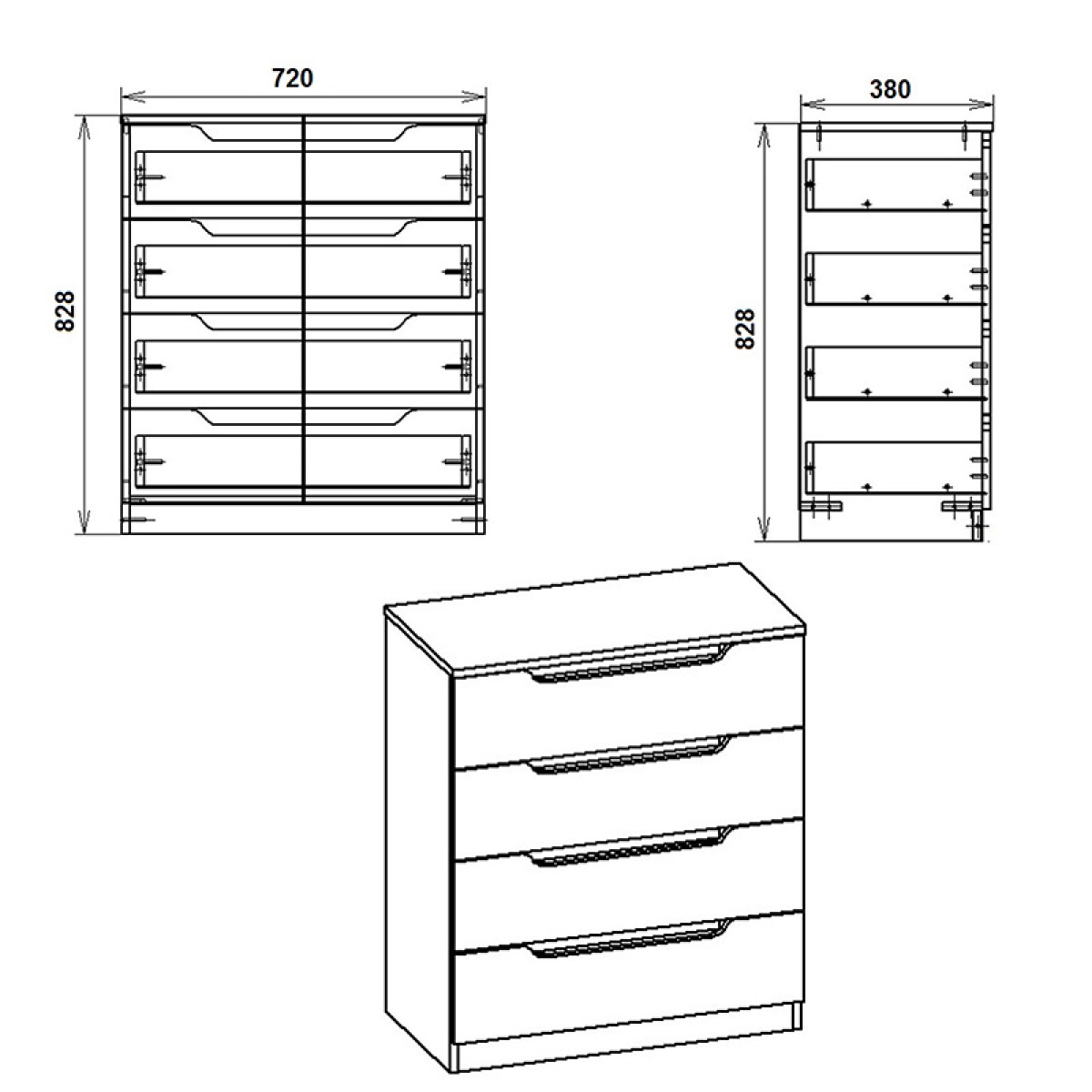 Συρταριέρα Azenor pakoworld 4ων συρταριών sonoma 72x38x83εκ Συρταριέρα Azenor pakoworld 4ων συρταριών sonoma 72x38x83εκ