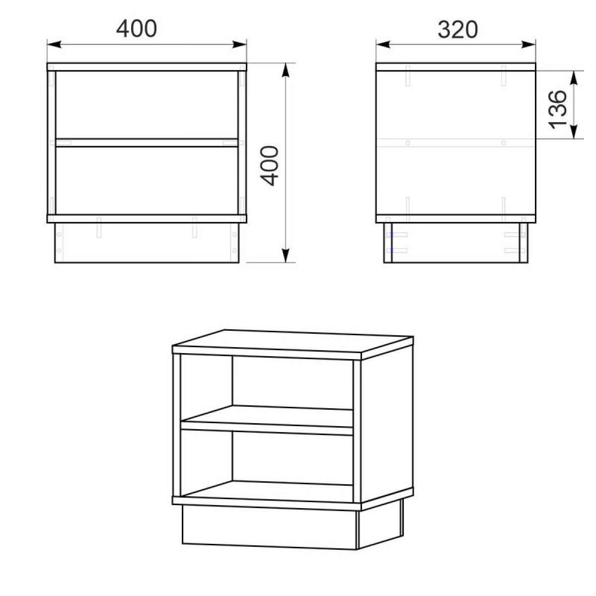 Κομοδίνο Mason pakoworld λευκό 40x32x40εκ Κομοδίνο Mason pakoworld λευκό 40x32x40εκ