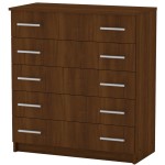 Συρταριέρα Penelope pakoworld 5 συρταριών καρυδί 80.5x38x89εκ Συρταριέρα Penelope pakoworld 5 συρταριών καρυδί 80.5x38x89εκ