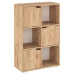 Βιβλιοθήκη Bookel pakoworld μελαμίνης σε oak απόχρωση 59.5x27.5x89εκ Βιβλιοθήκη Bookel pakoworld μελαμίνης σε oak απόχρωση 59.5x27.5x89εκ