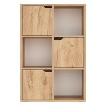 Βιβλιοθήκη Bookel pakoworld μελαμίνης σε oak απόχρωση 59.5x27.5x89εκ Βιβλιοθήκη Bookel pakoworld μελαμίνης σε oak απόχρωση 59.5x27.5x89εκ