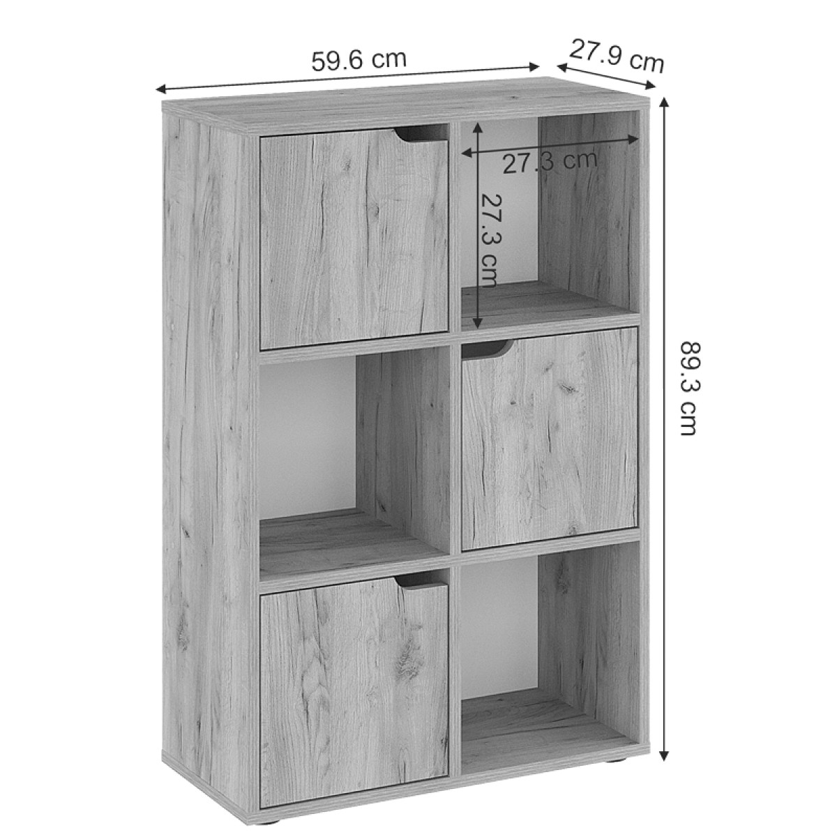 Βιβλιοθήκη Bookel pakoworld μελαμίνης σε oak απόχρωση 59.5x27.5x89εκ Βιβλιοθήκη Bookel pakoworld μελαμίνης σε oak απόχρωση 59.5x27.5x89εκ
