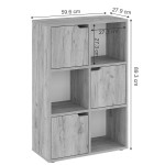 Βιβλιοθήκη Bookel pakoworld μελαμίνης σε oak απόχρωση 59.5x27.5x89εκ Βιβλιοθήκη Bookel pakoworld μελαμίνης σε oak απόχρωση 59.5x27.5x89εκ