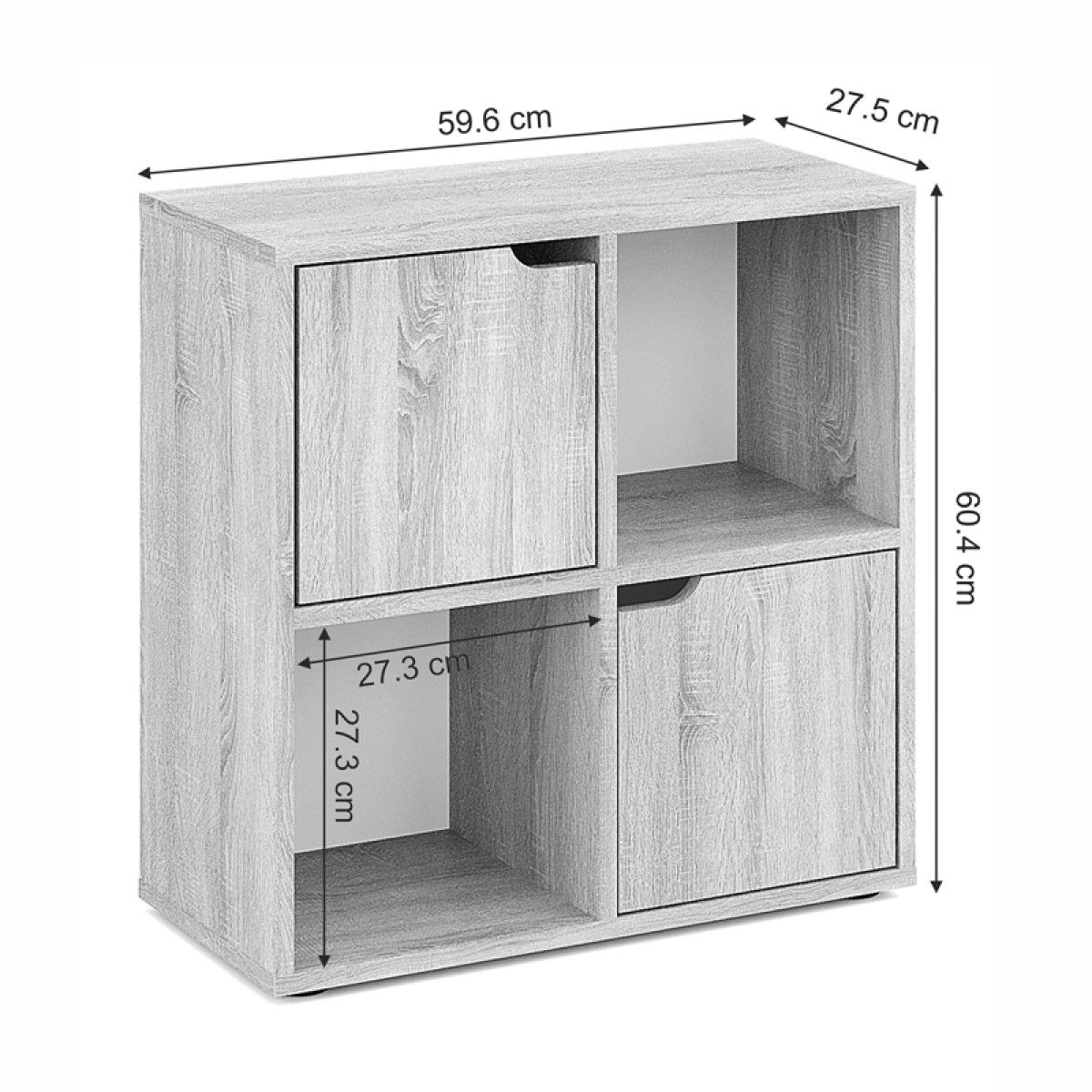 Βιβλιοθήκη Bookel pakoworld σε λευκή απόχρωση 59.6x27.5x60.4εκ Βιβλιοθήκη Bookel pakoworld σε λευκή απόχρωση 59.6x27.5x60.4εκ