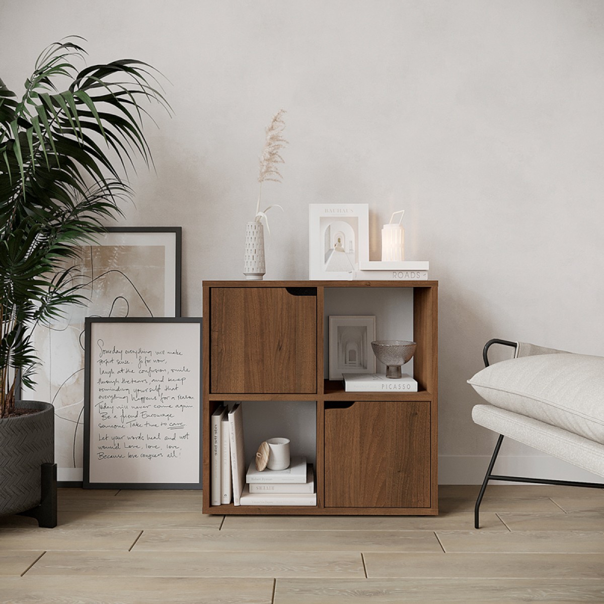 Βιβλιοθήκη Bookel pakoworld σε καρυδί απόχρωση 59.6x27.5x60.4εκ Βιβλιοθήκη Bookel pakoworld σε καρυδί απόχρωση 59.6x27.5x60.4εκ