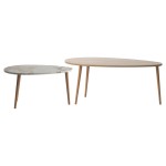 Τραπέζι σαλονιού Monty pakoworld oak-μπεζ μαρμάρου 116x46x46εκ Τραπέζι σαλονιού Monty pakoworld oak-μπεζ μαρμάρου 116x46x46εκ