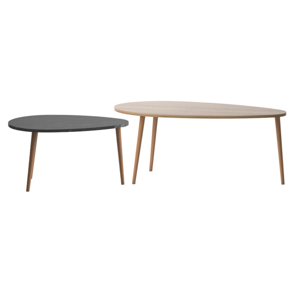 Τραπέζι σαλονιού Monty pakoworld oak-μαύρο μαρμάρου 116x46x46εκ Τραπέζι σαλονιού Monty pakoworld oak-μαύρο μαρμάρου 116x46x46εκ