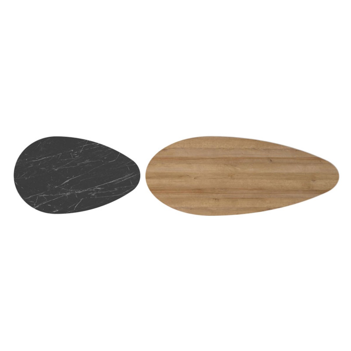 Τραπέζι σαλονιού Monty pakoworld oak-μαύρο μαρμάρου 116x46x46εκ Τραπέζι σαλονιού Monty pakoworld oak-μαύρο μαρμάρου 116x46x46εκ