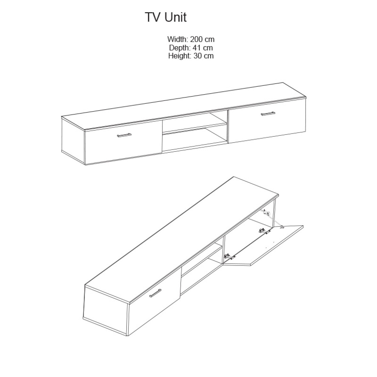 Σύνθετο σαλονιού Salome pakoworld LED wenge 200x41x190εκ Σύνθετο σαλονιού Salome pakoworld LED wenge 200x41x190εκ