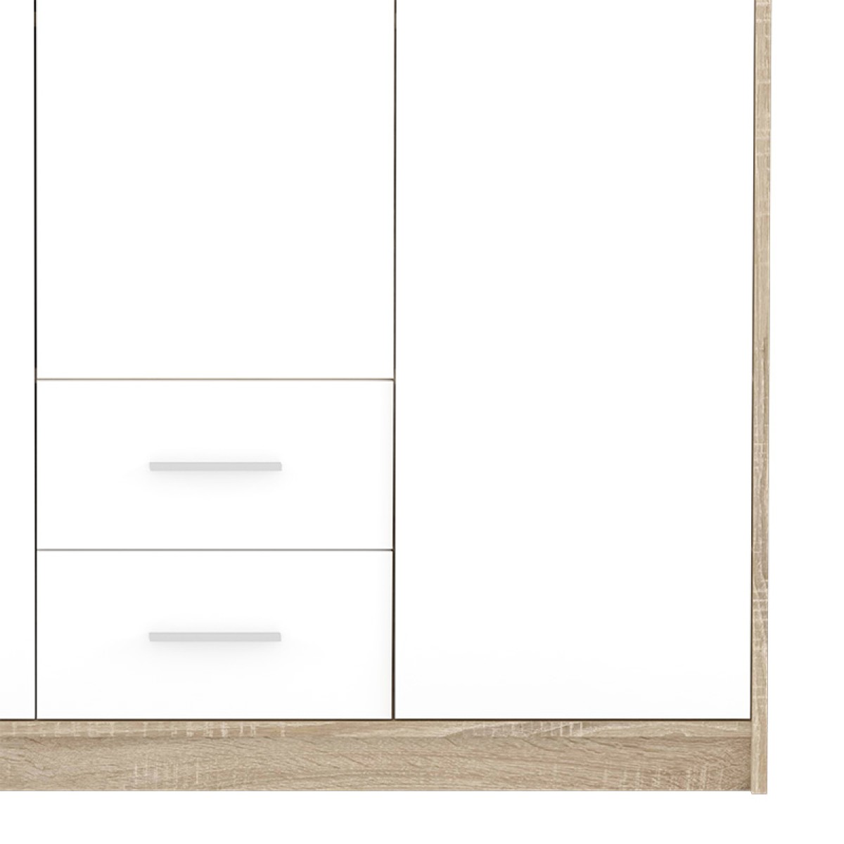 Ντουλάπα ρούχων Serenity pakoworld τρίφυλλη sonoma-λευκό 118.5x54x196.5εκ Ντουλάπα ρούχων Serenity pakoworld τρίφυλλη sonoma-λευκό 118.5x54x196.5εκ
