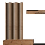 Σύνθετο σαλονιού Litende pakoworld μαύρο-sonoma μελαμίνης 249.5x42x199.5εκ Σύνθετο σαλονιού Litende pakoworld μαύρο-sonoma μελαμίνης 249.5x42x199.5εκ