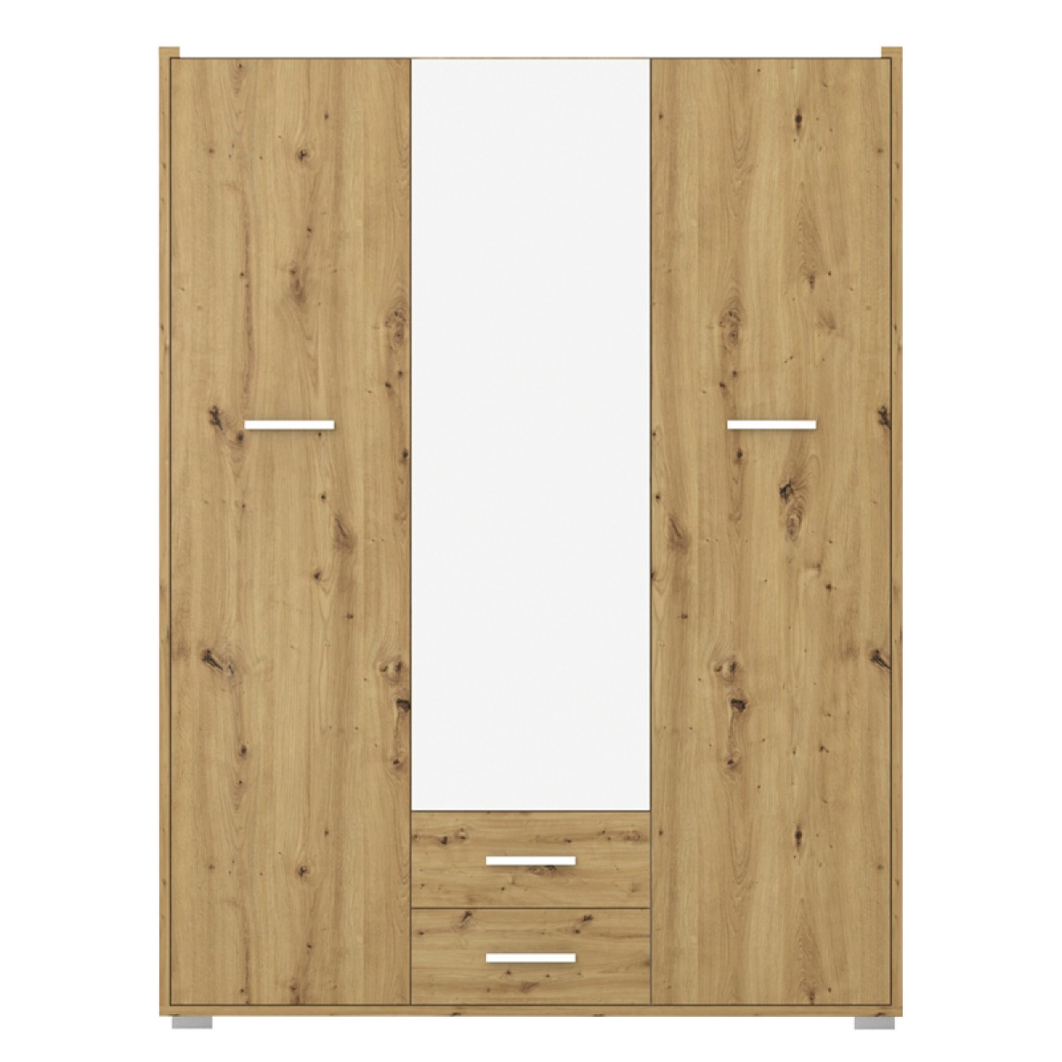 Ντουλάπα Rutenia pakoworld μελαμίνη σε oak απόχρωση 155.7x54x203εκ Ντουλάπα Rutenia pakoworld μελαμίνη σε oak απόχρωση 155.7x54x203εκ
