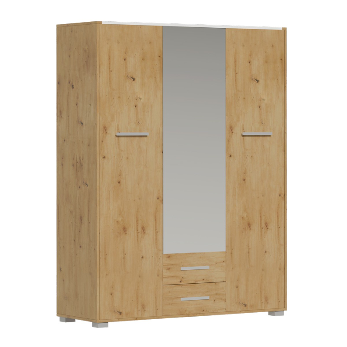 Ντουλάπα Rutenia pakoworld μελαμίνη σε oak απόχρωση 155.7x54x203εκ Ντουλάπα Rutenia pakoworld μελαμίνη σε oak απόχρωση 155.7x54x203εκ