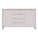 Μπουφές Belka pakoworld κρεμ με oak 155x45x93,7εκ