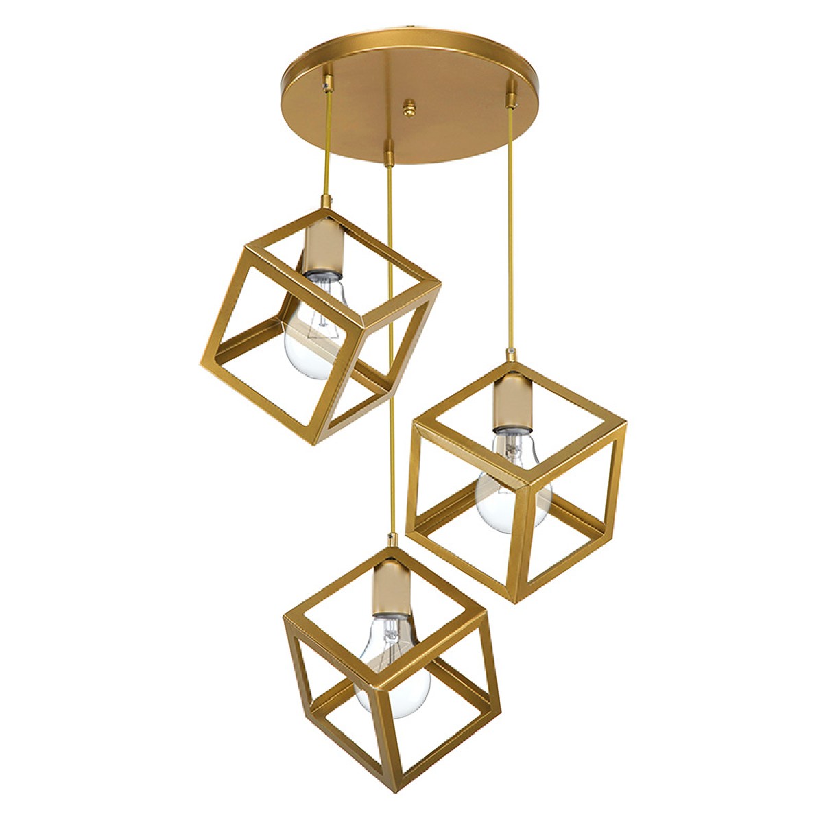 Φωτιστικό οροφής τρίφωτο Deepora pakoworld Ε27 χρυσό 30x80x80εκ Φωτιστικό οροφής τρίφωτο Deepora pakoworld Ε27 χρυσό 30x80x80εκ