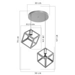 Φωτιστικό οροφής δίφωτο Deepora pakoworld Ε27 λευκό 30x65x80εκ Φωτιστικό οροφής δίφωτο Deepora pakoworld Ε27 λευκό 30x65x80εκ