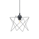 Φωτιστικό οροφής Langit pakoworld Ε27 μέταλλο μάυρο 18x18x65εκ