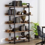 Βιβλιοθήκη Almond pakoworld καρυδί-μαύρο 119x27x185εκ Βιβλιοθήκη Almond pakoworld καρυδί-μαύρο 119x27x185εκ
