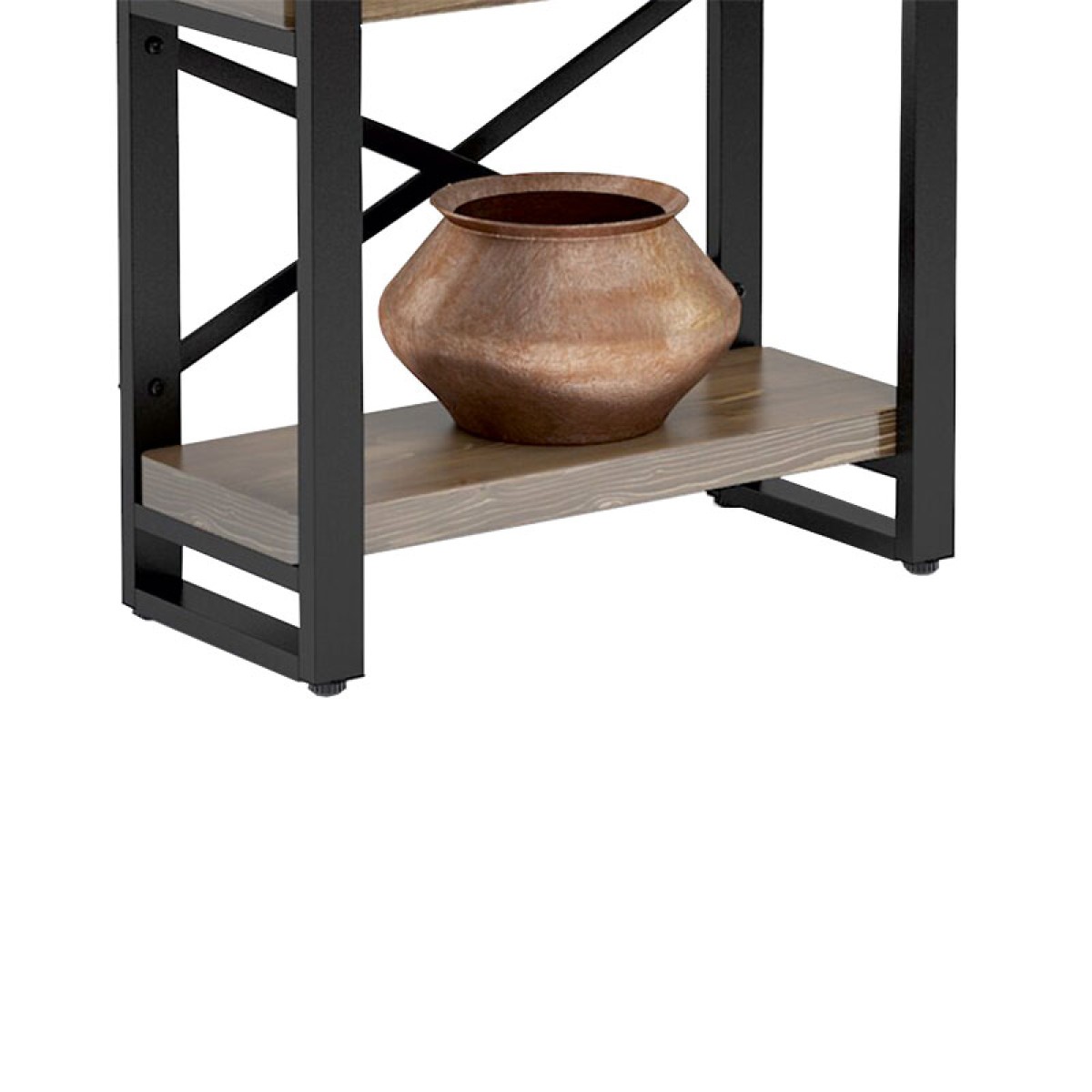 Βιβλιοθήκη Crimson pakoworld καρυδί-μαύρο 50x22x150εκ Βιβλιοθήκη Crimson pakoworld καρυδί-μαύρο 50x22x150εκ