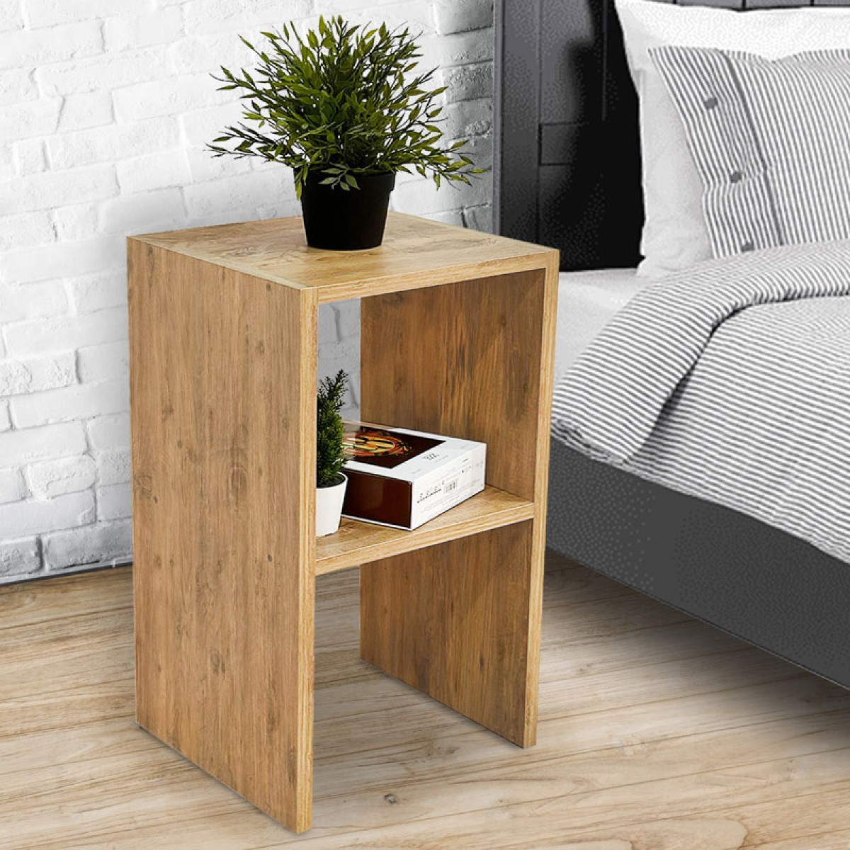 Βοηθητικό τραπέζι Leofric pakoworld μελαμίνης oak 30x30x60εκ Βοηθητικό τραπέζι Leofric pakoworld μελαμίνης oak 30x30x60εκ