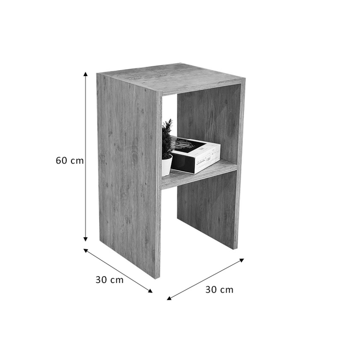 Βοηθητικό τραπέζι Leofric pakoworld μελαμίνης oak 30x30x60εκ Βοηθητικό τραπέζι Leofric pakoworld μελαμίνης oak 30x30x60εκ