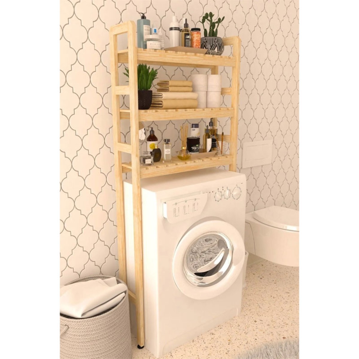 Έπιπλο πλυντηρίου Godric pakoworld φυσικό 70x21x150εκ Έπιπλο πλυντηρίου Godric pakoworld φυσικό 70x21x150εκ