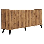 Μπουφές Lireta pakoworld μελαμίνης καρυδί-μαύρο 182x41x82.5εκ Μπουφές Lireta pakoworld μελαμίνης καρυδί-μαύρο 182x41x82.5εκ