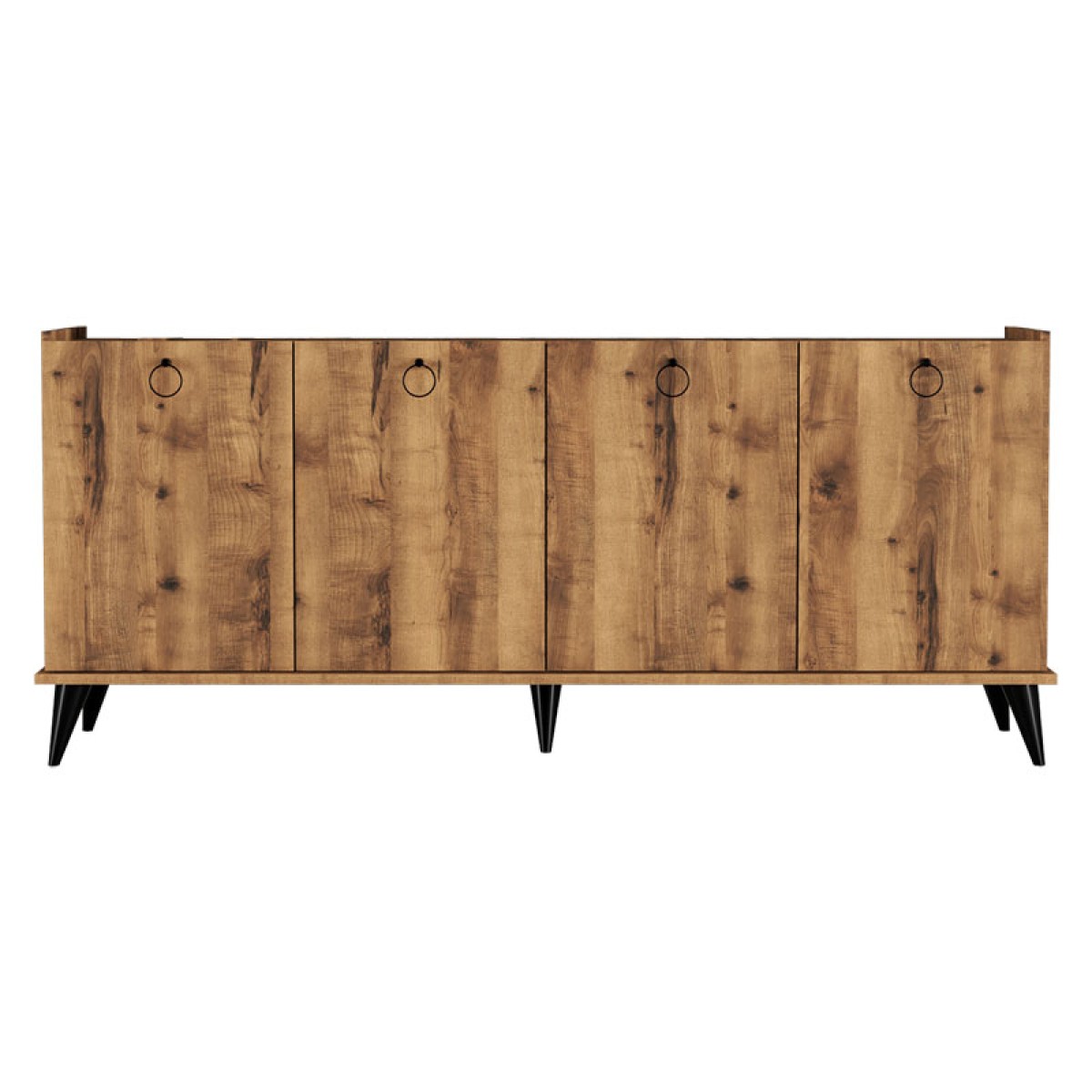 Μπουφές Lireta pakoworld μελαμίνης καρυδί-μαύρο 182x41x82.5εκ Μπουφές Lireta pakoworld μελαμίνης καρυδί-μαύρο 182x41x82.5εκ
