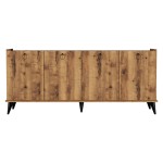Μπουφές Lireta pakoworld μελαμίνης καρυδί-μαύρο 182x41x82.5εκ Μπουφές Lireta pakoworld μελαμίνης καρυδί-μαύρο 182x41x82.5εκ