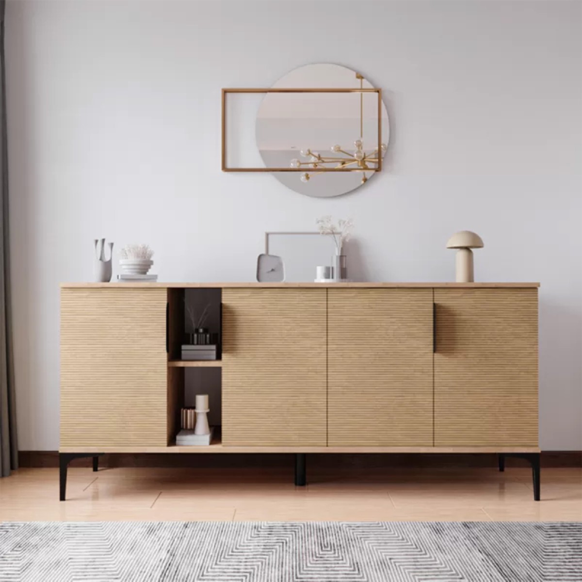 Μπουφές Tajesy pakoworld μελαμίνης oak 180x40x78εκ Μπουφές Tajesy pakoworld μελαμίνης oak 180x40x78εκ