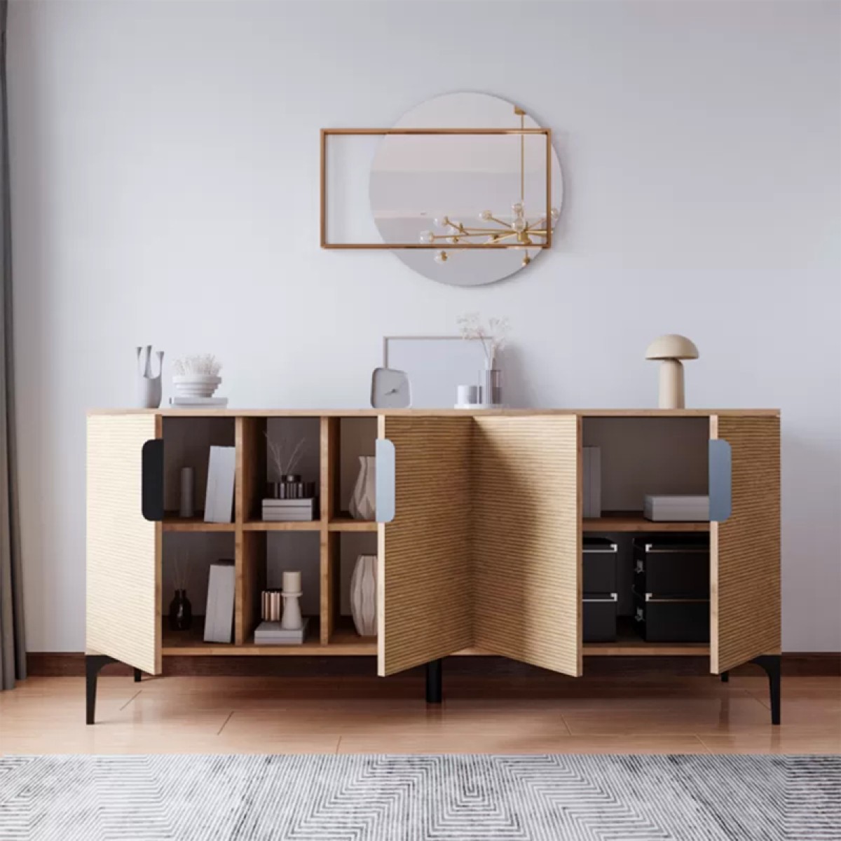 Μπουφές Tajesy pakoworld μελαμίνης oak 180x40x78εκ Μπουφές Tajesy pakoworld μελαμίνης oak 180x40x78εκ