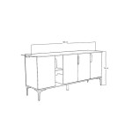 Μπουφές Tajesy pakoworld μελαμίνης oak 180x40x78εκ Μπουφές Tajesy pakoworld μελαμίνης oak 180x40x78εκ