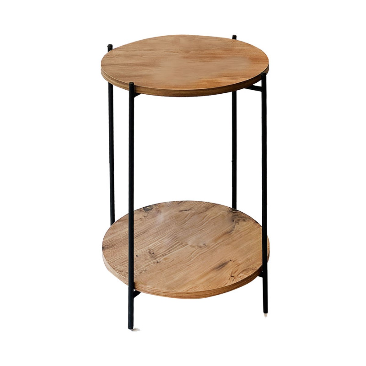 Βοηθητικό τραπέζι Tsouki pakoworld oak-μαύρο Φ40x60εκ Βοηθητικό τραπέζι Tsouki pakoworld oak-μαύρο Φ40x60εκ