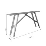 Κονσόλα Roosevelt pakoworld καρυδί ξύλο πεύκου 35mm καρυδί 119x29x80εκ Κονσόλα Roosevelt pakoworld καρυδί ξύλο πεύκου 35mm καρυδί 119x29x80εκ