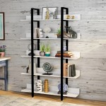 Βιβλιοθήκη Almond pakoworld λευκό-μαύρο 119x27x185εκ Βιβλιοθήκη Almond pakoworld λευκό-μαύρο 119x27x185εκ