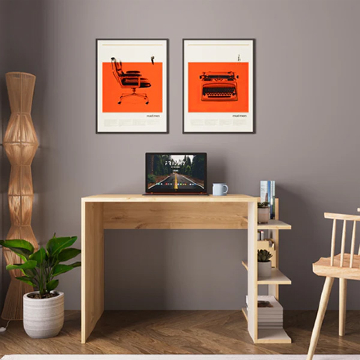 Γραφείο εργασίας Toska pakoworld σε oak- sandstone απόχρωση 114x56x76εκ Γραφείο εργασίας Toska pakoworld σε oak- sandstone απόχρωση 114x56x76εκ