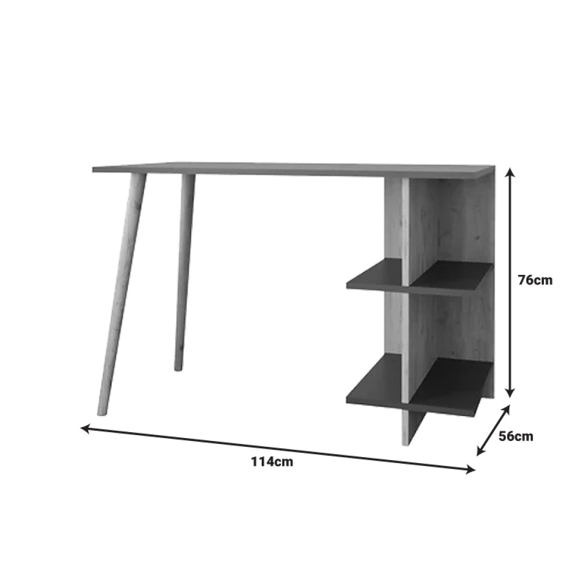 Γραφείο εργασίας Volet pakoworld σε oak- sandstone απόχρωση 114x56x76εκ Γραφείο εργασίας Volet pakoworld σε oak- sandstone απόχρωση 114x56x76εκ
