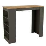 Τραπέζι μπαρ Birma pakoworld σε oak-ανθρακί απόχρωση 120x51.5x102εκ Τραπέζι μπαρ Birma pakoworld σε oak-ανθρακί απόχρωση 120x51.5x102εκ